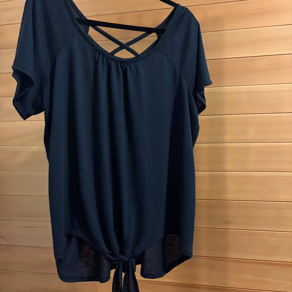 Black Scoop-neck Knit Top
